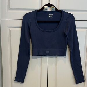 Sommer Ray navy blueLong Sleeve Crop Top 🆕
